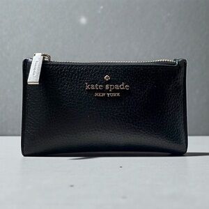 Kate Spade Black Spencer Small Slim Bifold Wallet